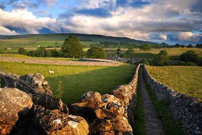 A footpath in the Yorkshire Dales